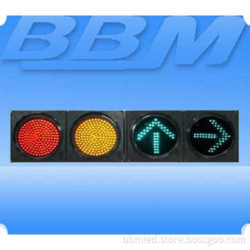 200mm (8") Red&Yellow Ball&Green Arrow Traffic Signal (JD200-3-45A)